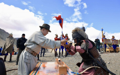 후렐수흐 대통령, 부르한 부다이 산, 국가 숭배 의식 거행