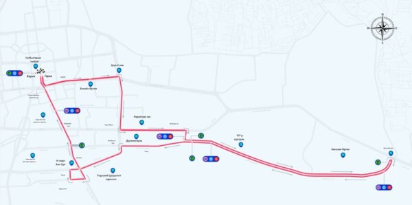 울란바토르 마라톤대회 지도